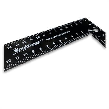 İpekbazaar 30 cm L Cetvel Çelik Gönye, Deri Hobi El Aleti