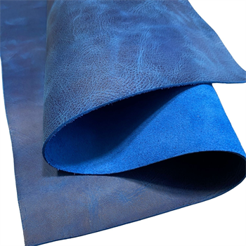 Mavi Tiana Crazy Deri 1.2-1.4 mm, Deri Hobi İçin Crazy Deri Hakiki Deri Parçası