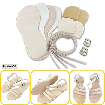 MD02 Hakiki Deri Bodrum Sandaleti Yapım Seti, Model-02