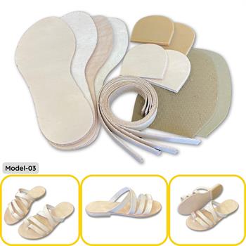 Hakiki Deri Bodrum Sandaleti Yapım Seti, Model-03