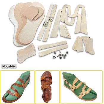 MD04 Hakiki Deri Bodrum Sandaleti Yapım Seti, Model-04