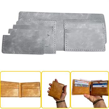 MERİÇ Yatay Baba Cüzdan, Hakiki Deri Erkek Cüzdan Kendin Yap Seti