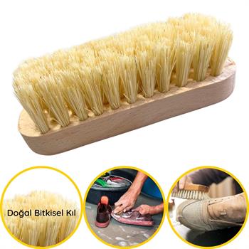 Mini Naturel Kıllı Ayakkabı Temizlik ve Bakım Fırçası 10.5cm