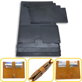 Nil 6lı Kartlık Hakiki Deri Cüzdan Kendin Yap Seti, Diy Parça Deri Hobi Kit