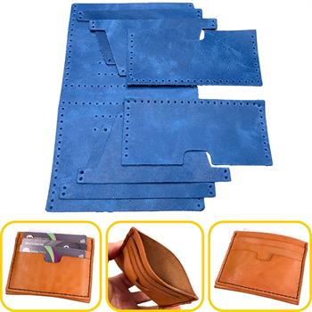 Nil 6lı Kartlık Hakiki Deri Cüzdan Kendin Yap Seti, Diy Parça Deri Hobi Kit