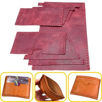 Nil 6lı Kartlık Hakiki Deri Cüzdan Kendin Yap Seti, Diy Parça Deri Hobi Kit
