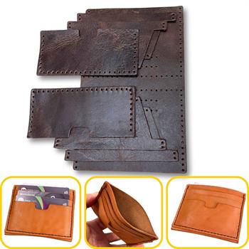 Nil 6lı Kartlık Hakiki Deri Cüzdan Kendin Yap Seti, Diy Parça Deri Hobi Kit