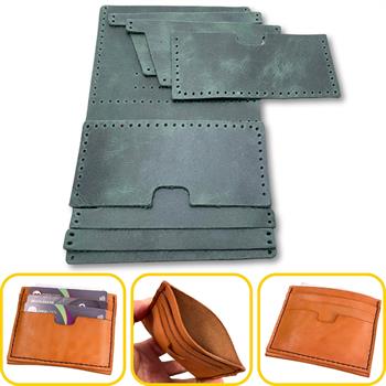 Nil 6lı Kartlık Hakiki Deri Cüzdan Kendin Yap Seti, Diy Parça Deri Hobi Kit