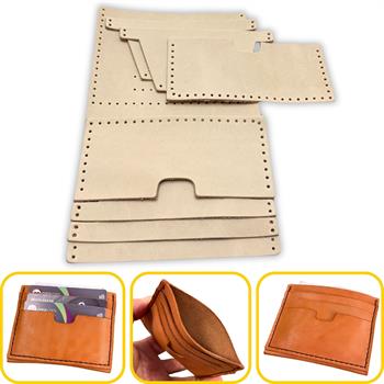 Nil 6lı Kartlık Hakiki Deri Cüzdan Kendin Yap Seti, Diy Parça Deri Hobi Kit