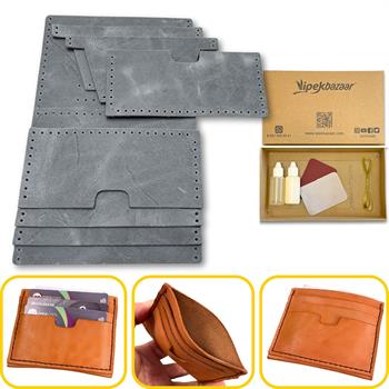 Nil 6lı Kartlık Hakiki Deri Cüzdan Kendin Yap Seti, Diy Parça Deri Hobi Kit