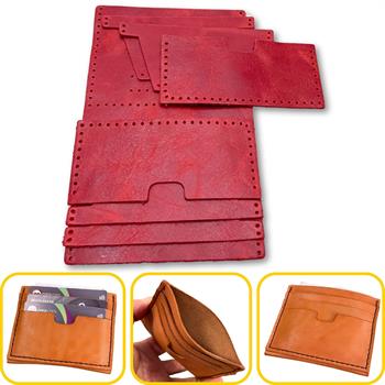 Nil 6lı Kartlık Hakiki Deri Cüzdan Kendin Yap Seti, Diy Parça Deri Hobi Kit