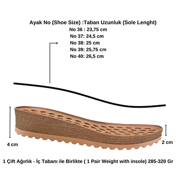 Örgü Ayakkabı Tabanı 180