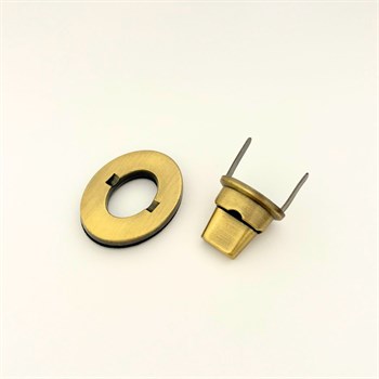 Oval Antik Metal Çanta Kilidi 26x35mm, Çanta Aksesuarı 1 Adet