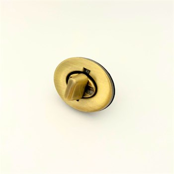 Oval Antik Metal Çanta Kilidi 26x35mm, Çanta Aksesuarı 1 Adet
