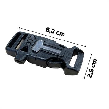 Paracord Bileklik İçin Ateş Başlatıcılı, Düdüklü, Bıçaklı Klips, 1 Adet