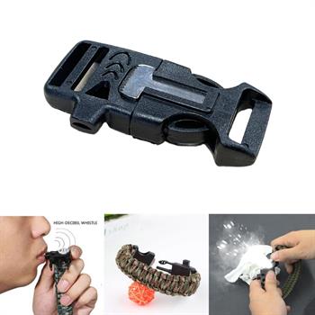 Paracord Bileklik İçin Ateş Başlatıcılı, Düdüklü, Bıçaklı Klips, 1 Adet