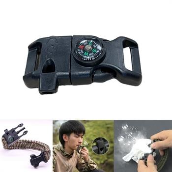 Paracord Bileklik İçin Pusulalı, Ateş Başlatıcılı, Düdüklü, Bıçaklı Klips, 1 Adet