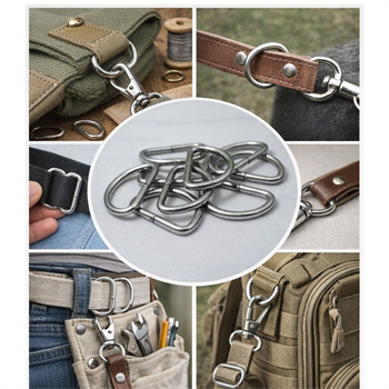 Premium D Halka, KoyuNikel-10 Adet, Metal Çanta Halkası, Deri Hobi Aksesuar 