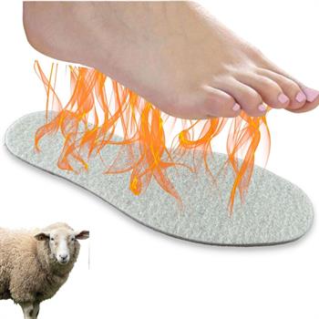 Saf Yün Keçe Tabanlık, Kışlık Bot Ayakkabı Tabanı 9 mm, 1 Çift