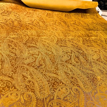 Şal Baskı Desenli Camel Crazy Deri -1.6 mm, Deri Hobi Uğraşı İçin Hakiki Parça Deri 