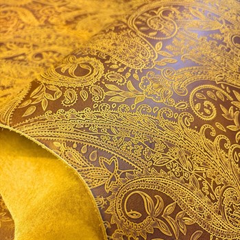 Şal Baskı Desenli Camel Crazy Deri -1.6 mm, Deri Hobi Uğraşı İçin Hakiki Parça Deri 