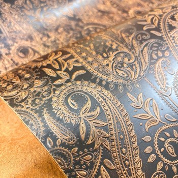 Şal Baskı Desenli Taba Crazy Deri -1.6 mm, Deri Hobi Uğraşı İçin Hakiki Parça Deri 