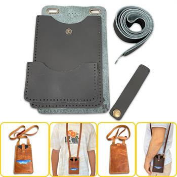 Salda Askılı Mini Çanta, Hakiki Deri Telefon Kılıflı Kartlıklı Cüzdan Tipi Çanta