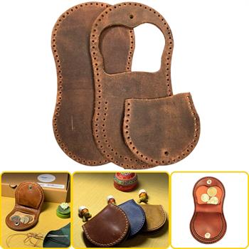 Side Bozuk Para Hakiki Deri Cüzdan Kendin Yap Seti, Diy Parça Deri Hobi Kit