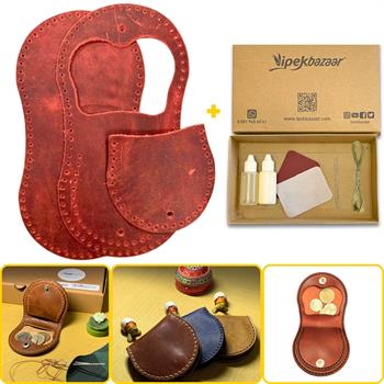 Side Bozuk Para Hakiki Deri Cüzdan Kendin Yap Seti, Diy Parça Deri Hobi Kit