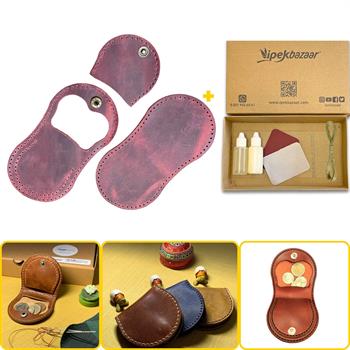 Side Bozuk Para Hakiki Deri Cüzdan Kendin Yap Seti, Diy Parça Deri Hobi Kit