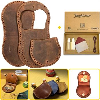 Side Bozuk Para Hakiki Deri Cüzdan Kendin Yap Seti, Diy Parça Deri Hobi Kit