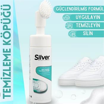 Silver Ayakkabı Bakım ve Temizleme Köpüğü, Fırça Başlıklı, 150 ml