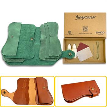 Sofia Kadın Hakiki Deri Cüzdan Kendin Yap Seti, Diy Parça Deri Hobi Kit
