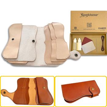 Sofia Kadın Hakiki Deri Cüzdan Kendin Yap Seti, Diy Parça Deri Hobi Kit