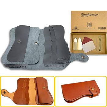 Sofia Kadın Hakiki Deri Cüzdan Kendin Yap Seti, Diy Parça Deri Hobi Kit