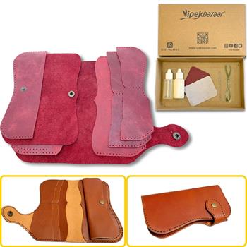 Sofia Kadın Hakiki Deri Cüzdan Kendin Yap Seti, Diy Parça Deri Hobi Kit