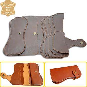 Sofia Kadın Hakiki Deri Cüzdan Kendin Yap Seti, Diy Parça Deri Hobi Kit