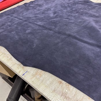 Süet Dana Derisi Lacivert 1.4-1.6 mm, Deri Hobi İçin Hakiki Parça Deri 