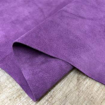 Süet Dana Derisi Mor 1.4-1.6 mm, Deri Hobi İçin Hakiki Parça Deri 