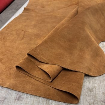 Süet Dana Derisi Taba 1.4-1.6 mm, Deri Hobi İçin Hakiki Parça Deri 