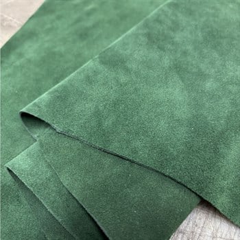 Süet Dana Derisi Yesil 1.4-1.6 mm, Deri Hobi İçin Hakiki Parça Deri 