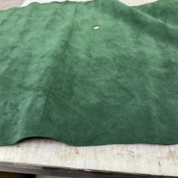 Süet Dana Derisi Yesil 1.4-1.6 mm, Deri Hobi İçin Hakiki Parça Deri 