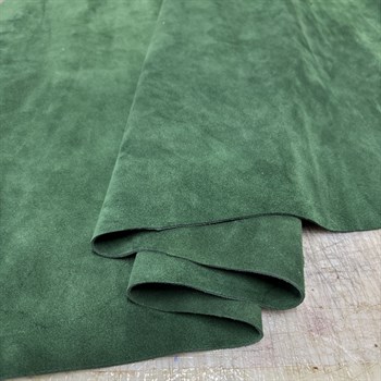 Süet Dana Derisi Yesil 1.4-1.6 mm, Deri Hobi İçin Hakiki Parça Deri 