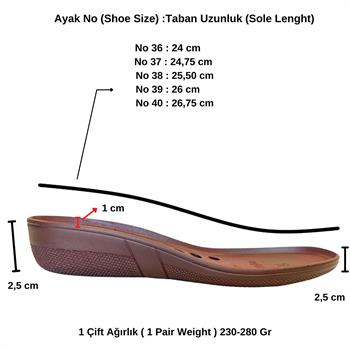 T194 Kahve Örgü Ayakkabı Terlik Tabanı, Hobi Örgü Taban