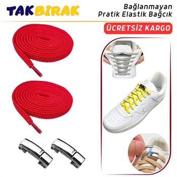 Takbırak Mıknatıslı Lastikli Ayakkabı Bağcığı, Akıllı Bağcık, Bot, Çocuk, Spor Converse Nike Bağcık