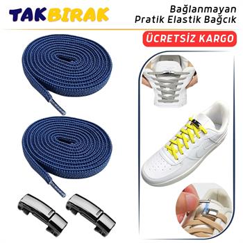 Takbırak Mıknatıslı Lastikli Ayakkabı Bağcığı, Akıllı Bağcık, Bot, Çocuk, Spor Converse Nike Bağcık