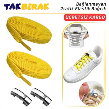 Takbırak Mıknatıslı Lastikli Ayakkabı Bağcığı, Akıllı Bağcık, Bot, Çocuk, Spor Converse Nike Bağcık