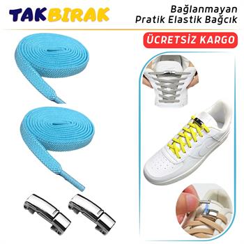 Takbırak Mıknatıslı Lastikli Ayakkabı Bağcığı, Akıllı Bağcık, Bot, Çocuk, Spor Converse Nike Bağcık