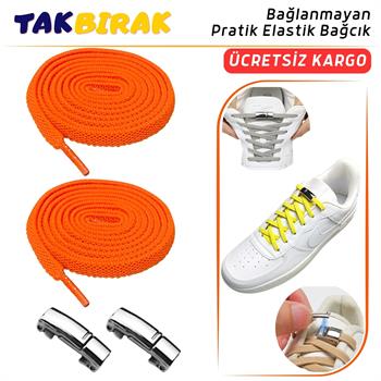 Takbırak Mıknatıslı Lastikli Ayakkabı Bağcığı, Akıllı Bağcık, Bot, Çocuk, Spor Converse Nike Bağcık