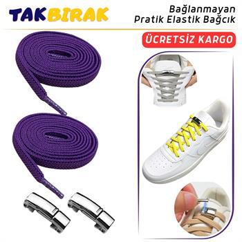 Takbırak Mıknatıslı Lastikli Ayakkabı Bağcığı, Akıllı Bağcık, Bot, Çocuk, Spor Converse Nike Bağcık